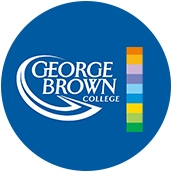 University circular logo with blue and white colors
