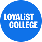 University circular logo with blue and white colors