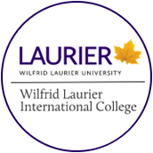 University circular logo with blue and white colors