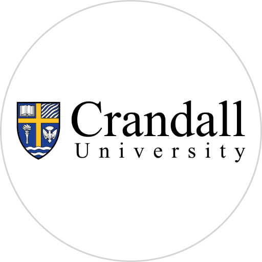 University circular logo with blue and white colors