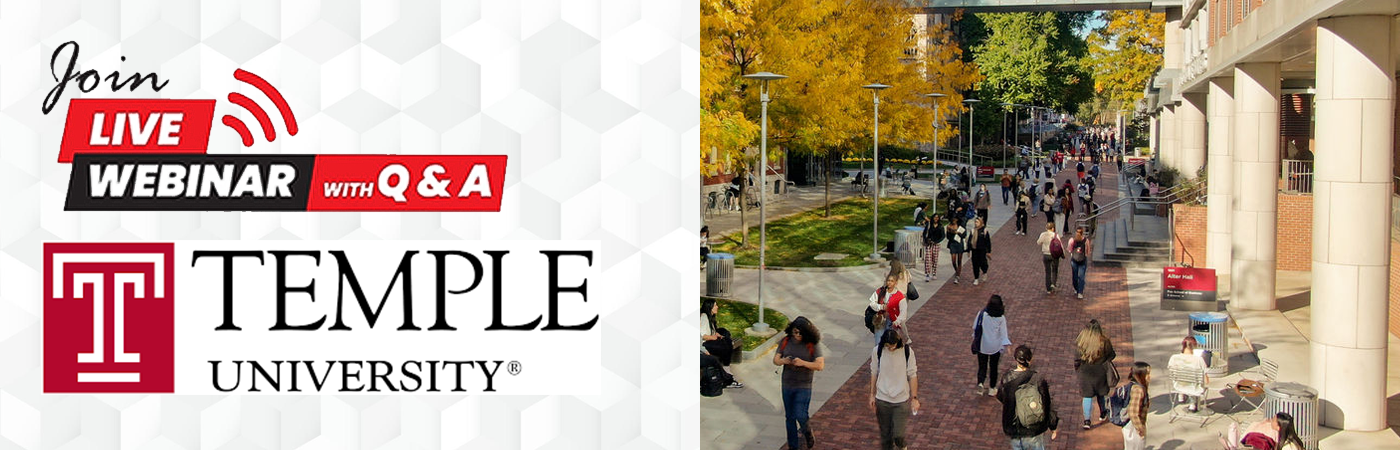 Live Webinar and Q&A with Temple University, USA
